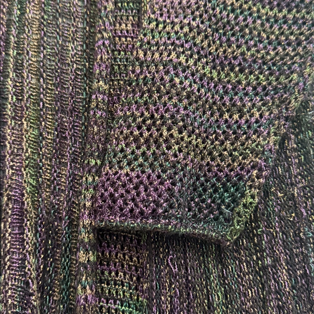 Krazy Kat Multicolor Ribbed Sparkle Cardigan - Picture 4 of 5